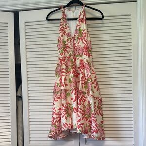 Flora Bea 100% Silk Halter Dress